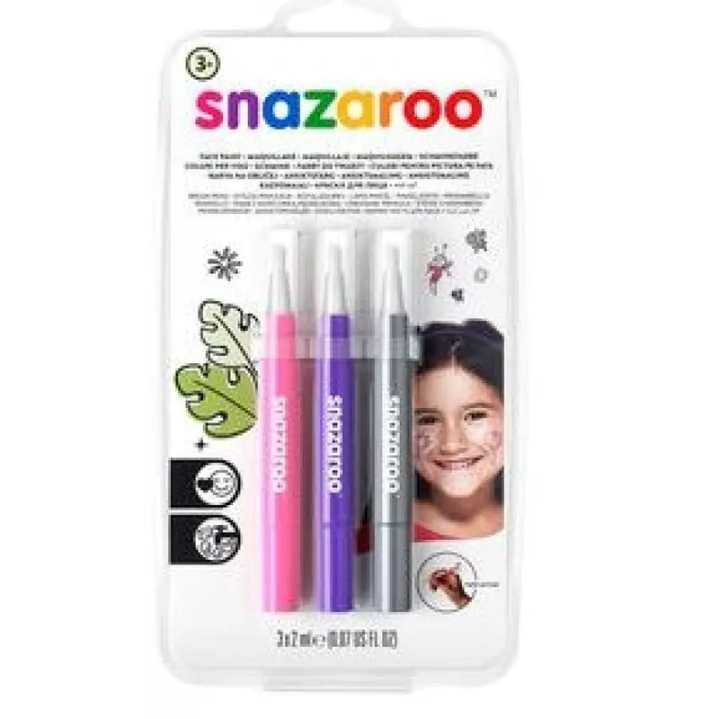 Snazaroo Face Paint Brush Pen Fantasy 3Pk 1