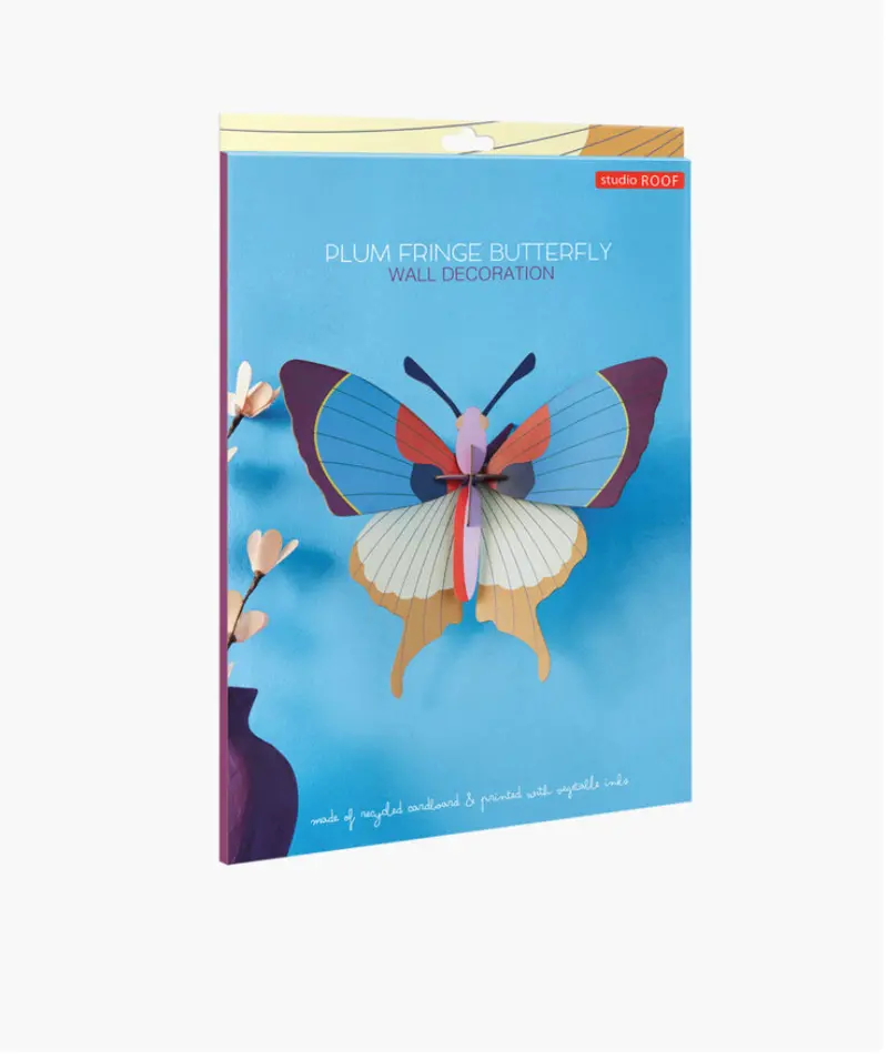 Studio Roof: Wall Decoration Plum Fringe Butterfly 1