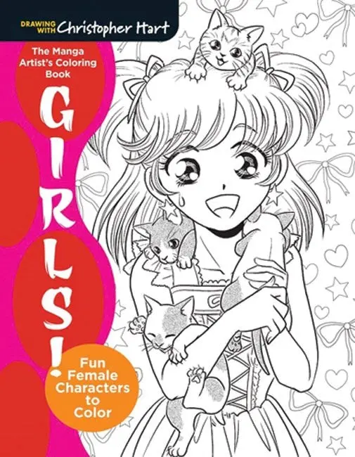 The Manga Artist's Colouring Book: Girls 1