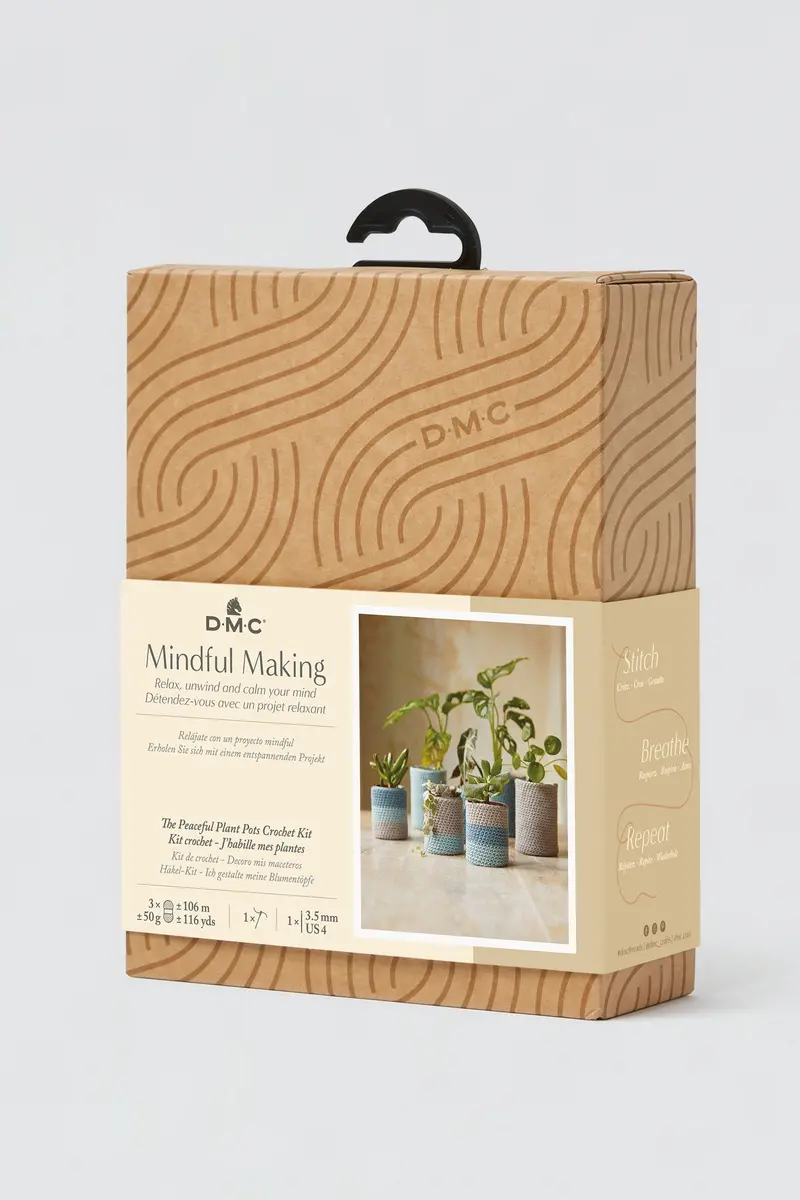 The Peaceful Plant Pots Crochet Kit 1