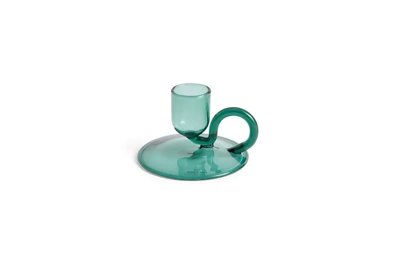 Tiny Candleholder Curved - Aqua 1
