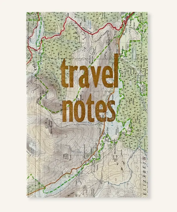 Travel Notes Book Vintage Map Cover 1