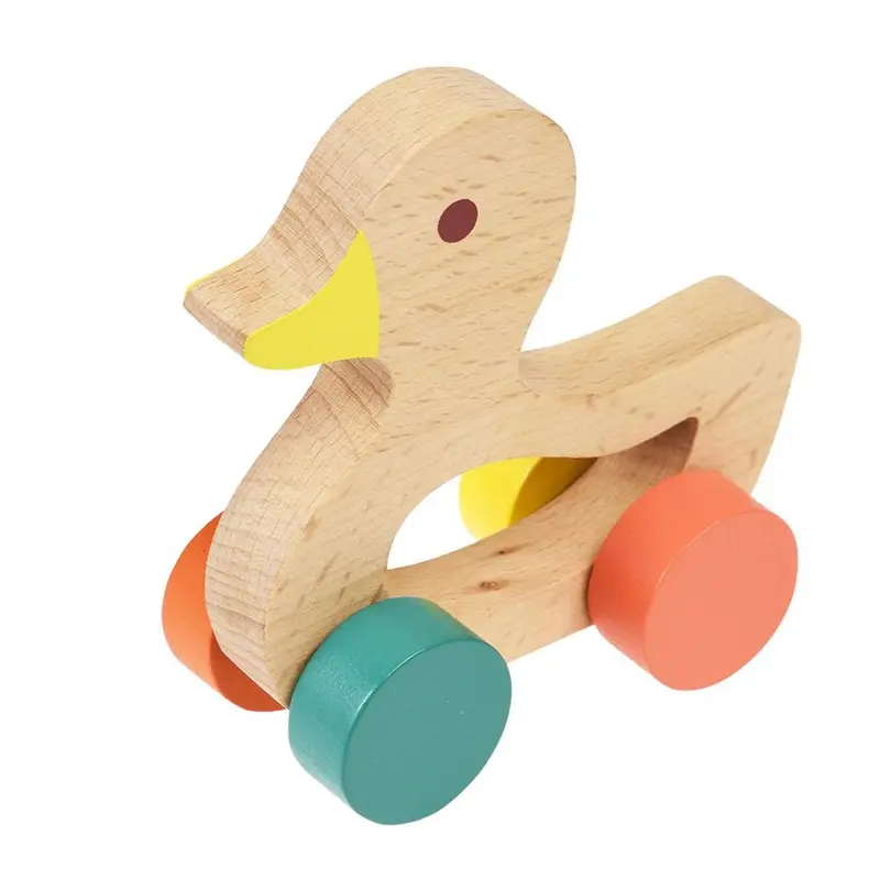 Wooden Push Along Toy - Duck 1