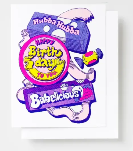 Yow: Riso Card - Hubba Hubba Babelicious 1