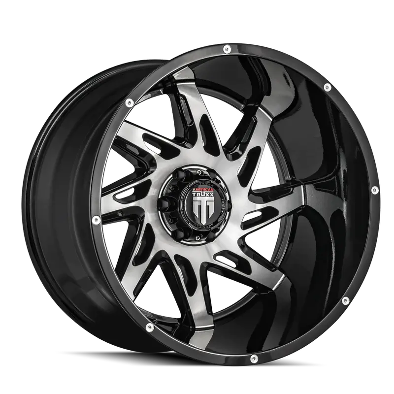 American Truxx At183-2178Bm-24 Spyder Black/Machined Wheel – 20X10", 8X180Mm, -24Mm Offset 1