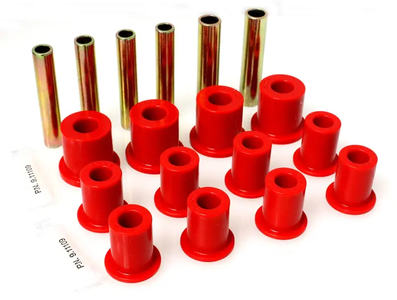 Energy Suspension Leaf Spring Bushing Set – Red Polyurethane, Universal Fit (3.2105R) 1