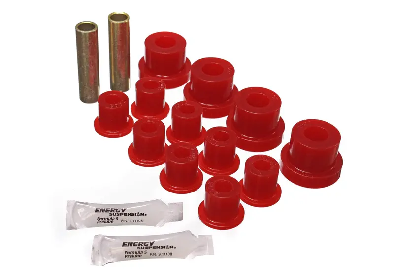 Energy Suspension Red Performance Leaf Spring Bushing Set – Front, Polyurethane (2.2102R) 1