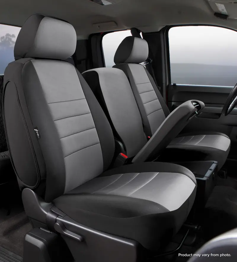 Fia Np97-42 Neo™ Neoprene Custom Truck Seat Covers – Gray, Split 40/20/40 Configuration 1