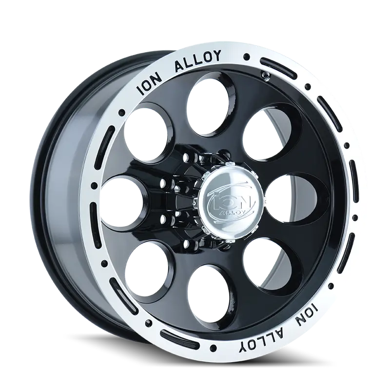 Ion 174-6181B 174 (174) Black/Machined Lip 16X10 8-165.1 -38Mm 130.8Mm 1