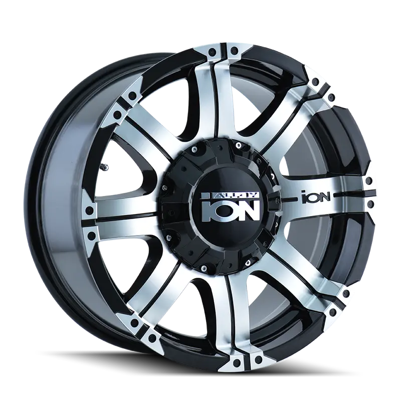 Ion 187-7952B 17X9 Black/Machined Face Alloy Wheel – 5X127/5X139.7 Bolt Pattern 1