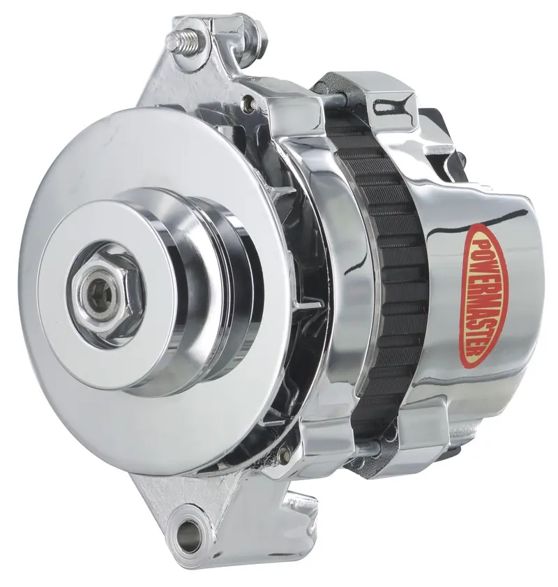 Powermaster 18062 Chrome Cs121 Alternator – 100 Amp, Straight-Mount, 60 Idle Rpm Optimized 1