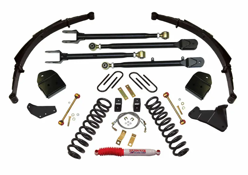 Skyjacker F84524Ks3 4-Inch Lift System With Leaf Spring Kit — Designed For 2008 Ford F-350 4Wd Diesel Models 1