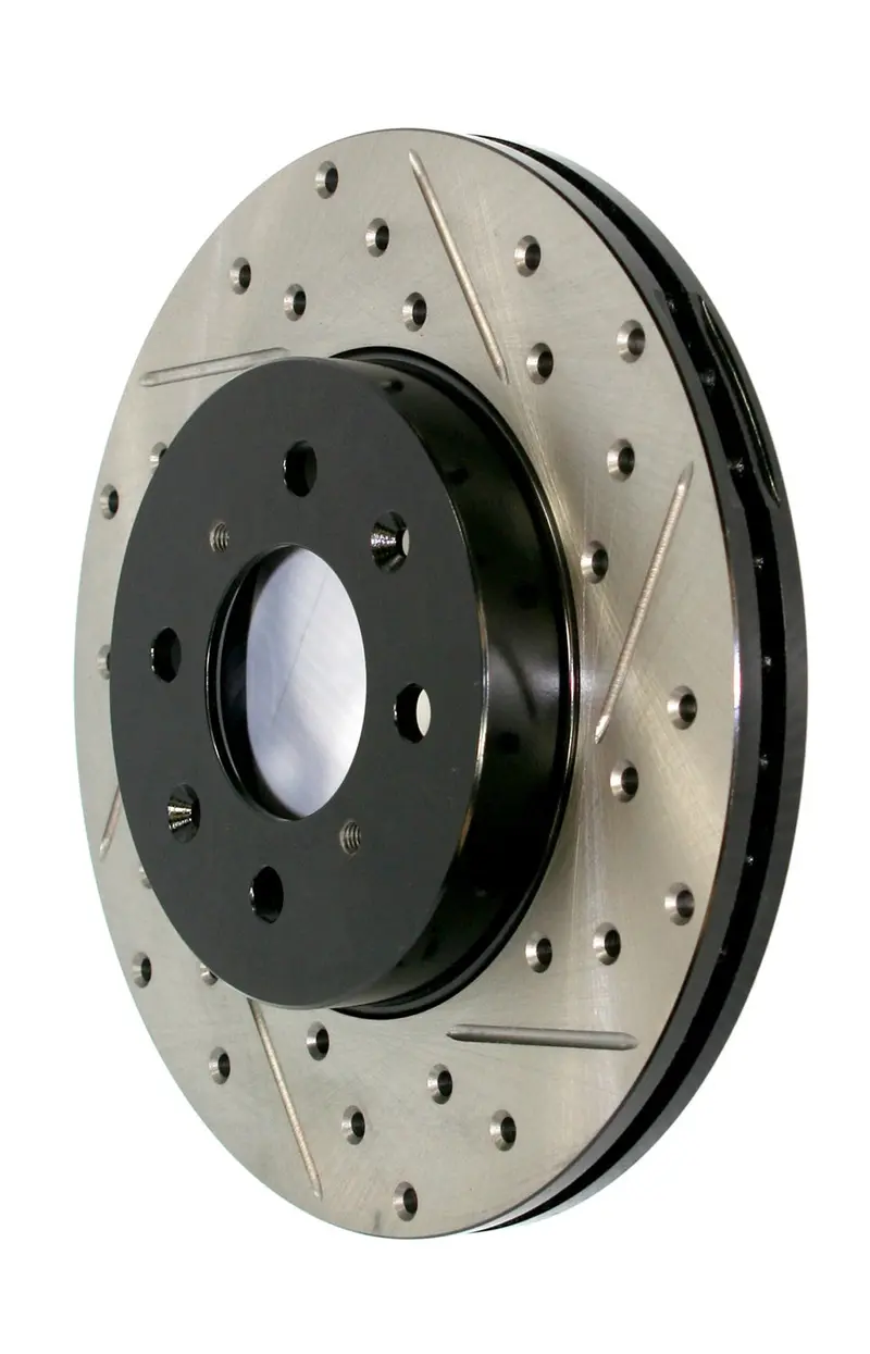 Stoptech 127.36004L Sport Drilled & Slotted Front Left Brake Rotor 1